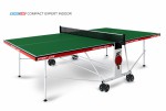 Теннисный стол для помещения Compact Expert Indoor green  proven quality 6042-21 - магазин СпортДоставка. Спортивные товары интернет магазин в Заречном 