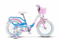 Детский велосипед Stels Pilot-190 16" V030 Белый розовый голубой 2022 - магазин СпортДоставка. Спортивные товары интернет магазин в Заречном 