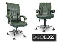 Офисное массажное кресло EGO BOSS EG1001 Малахит в комплектации ELITE натуральная кожа - магазин СпортДоставка. Спортивные товары интернет магазин в Заречном 