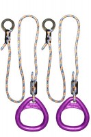 Детские гимнастические кольца треугольные  для ДСК фиолетовые КГ02В - магазин СпортДоставка. Спортивные товары интернет магазин в Заречном 