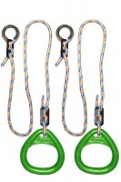 Детские гимнастические кольца треугольные  для ДСК зеленые КГ02В - магазин СпортДоставка. Спортивные товары интернет магазин в Заречном 
