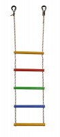 Детская веревочная лестница для ДСК 5 перекладин цвет радуга ЛВ5-3В - магазин СпортДоставка. Спортивные товары интернет магазин в Заречном 